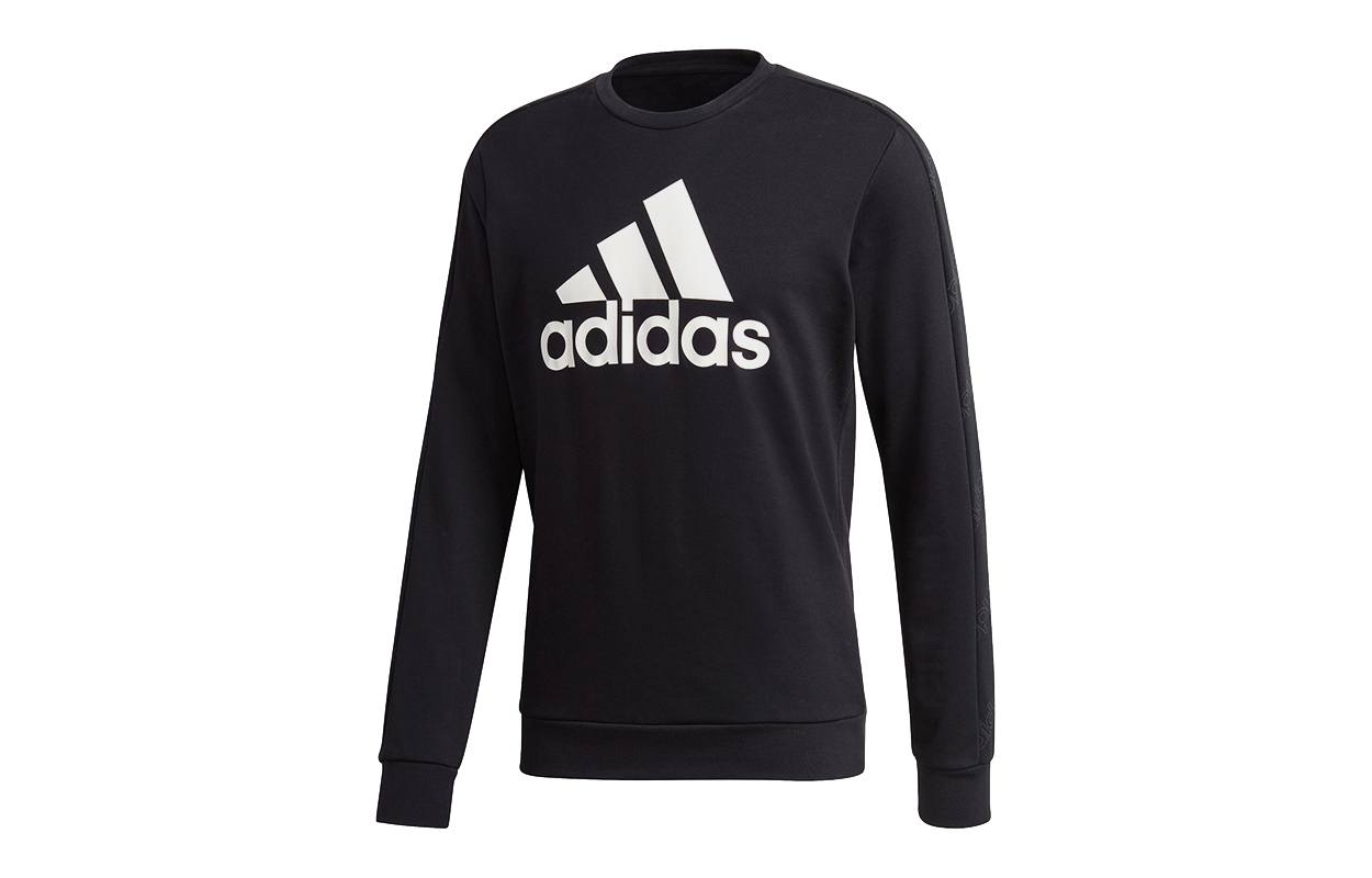 adidas Classic Crewneck Retro Long-Sleeve Sweatshirt Black GJ6590