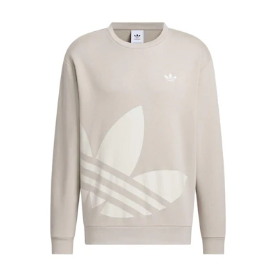 adidas Classic Logo Print Crewneck Sweatshirt Silver Grey Unisex JL8386