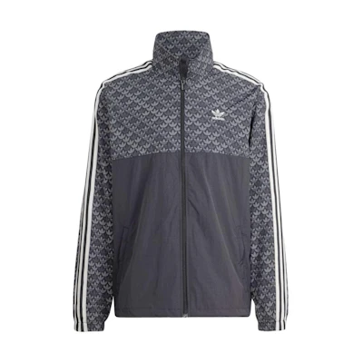adidas Classic Logo Track Jacket Black with Three Stripes and Zipper IS2924