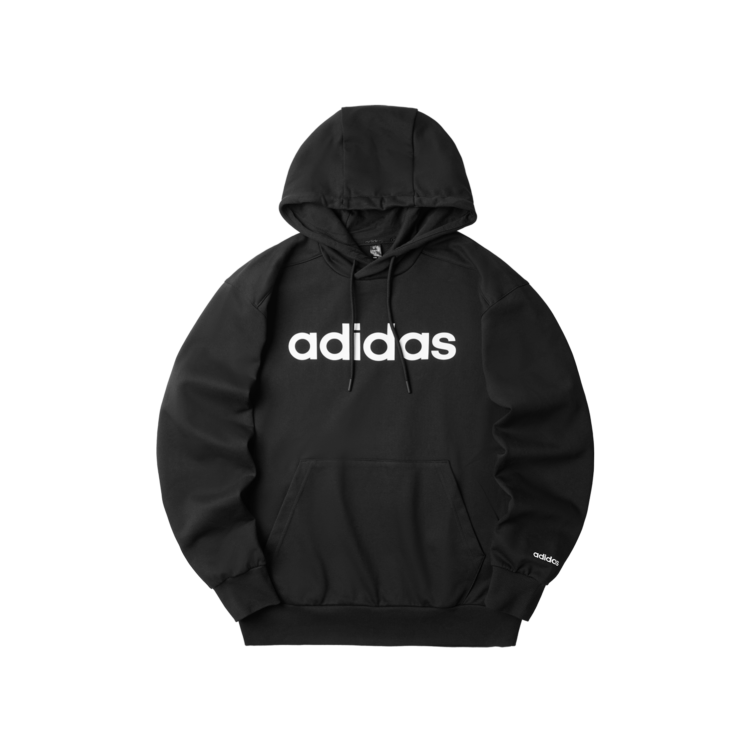 adidas Classic Retro Black Pullover Hoodie Long Sleeve Casual Wear JF3320