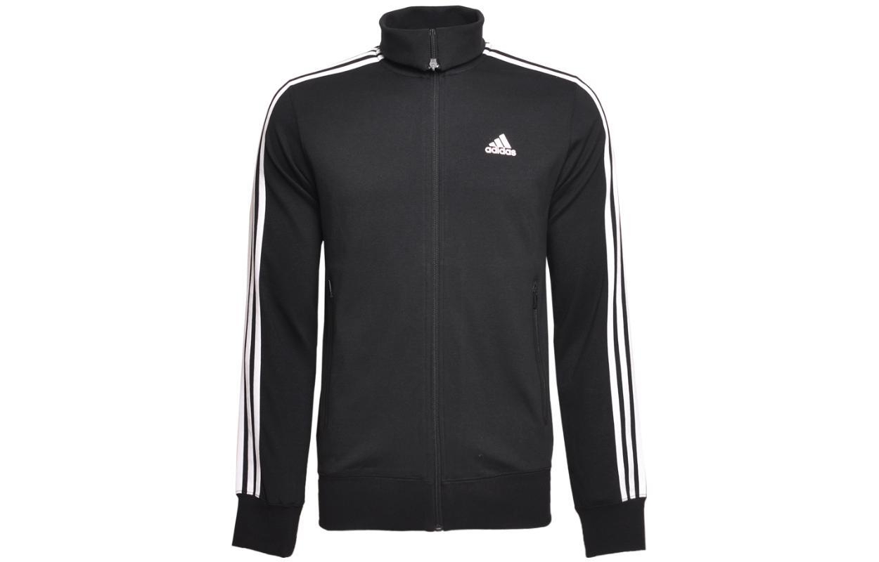 adidas Classic Retro Track Jacket Black with 3-Stripes Logo for Men BK5539