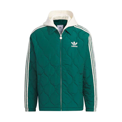 adidas Classic Sport Forest Green Embroidered Striped Hoodie Jacket Men IW6285
