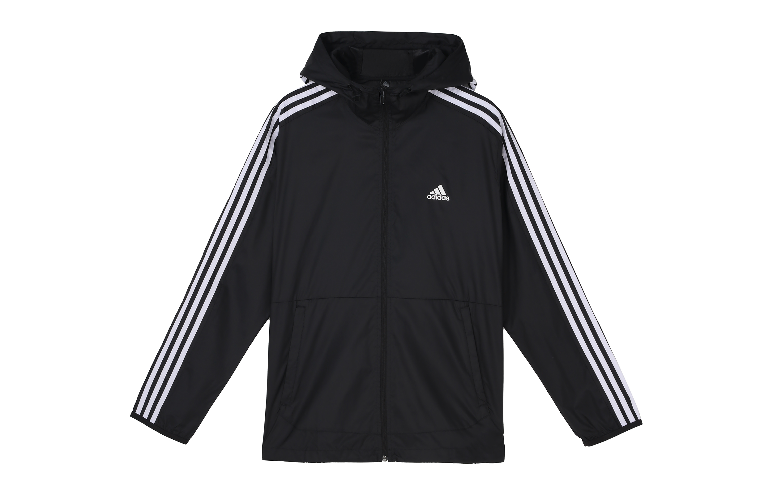 adidas Classic Three Stripes Windbreaker Jacket Black - Fall Edition GQ0600