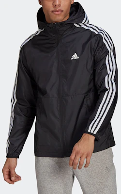 阿迪达斯经典三条纹防风夹克黑色 - 秋季款 GQ0600 Shop 阿迪达斯经典三条纹防风夹克黑色 - 秋季款 GQ0600