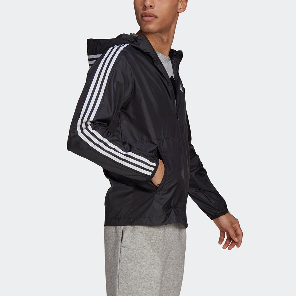 Details for 阿迪达斯经典三条纹防风夹克黑色 - 秋季款 GQ0600
