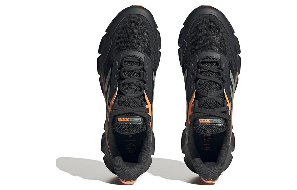 Shop adidas Climacool 清風 防滑耐磨輕便 低筒 跑步鞋 男女同款 黑橙