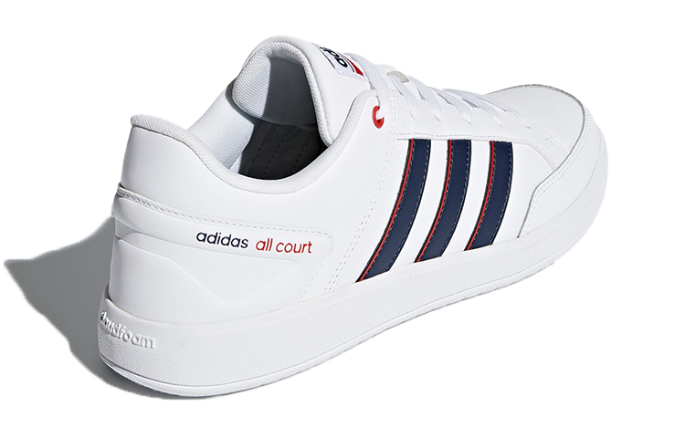 Shop Adidas Cloudfoam All Court 低幫 板鞋 男款 白黑紅