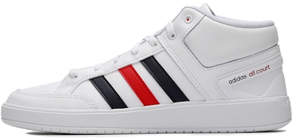 adidas All Court Mid Shoes Black//Red 'White' H02982 adidas All Court Mid Shoes Black//Red 'White' H02982