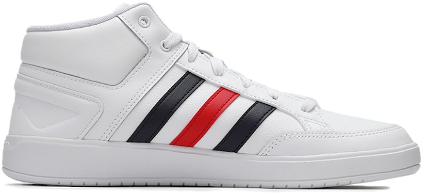 adidas Cloudfoam All Court 耐磨防滑 中筒 板鞋 男款 黑白紅 Order adidas Cloudfoam All Court 耐磨防滑 中筒 板鞋 男款 黑白紅