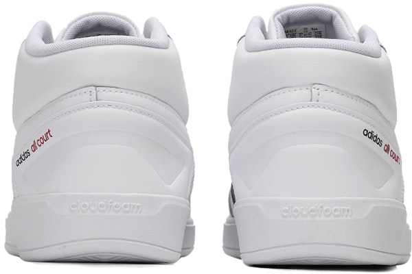 adidas Cloudfoam All Court 耐磨防滑 中筒 板鞋 男款 黑白紅 Purchase adidas Cloudfoam All Court 耐磨防滑 中筒 板鞋 男款 黑白紅