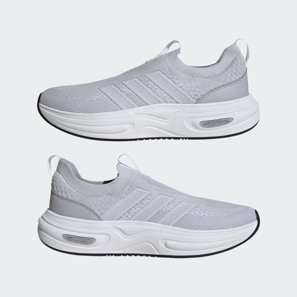 Sizing adidas Cloudfoam Cushion Kasut Stokin Kelabu Solid/Cerah/Putih Awan HP3455