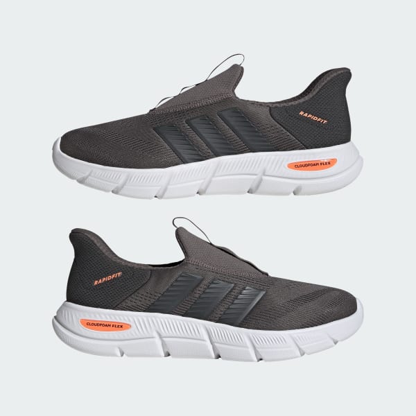 Sizing adidas Cloudfoam Flex Lounge Rapidfit 灰炭灰/碳灰/米白 KK3488