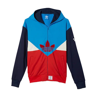 adidas CLRDO Colorblock Graphic Zip Hoodie Mens Multicolor AJ5199