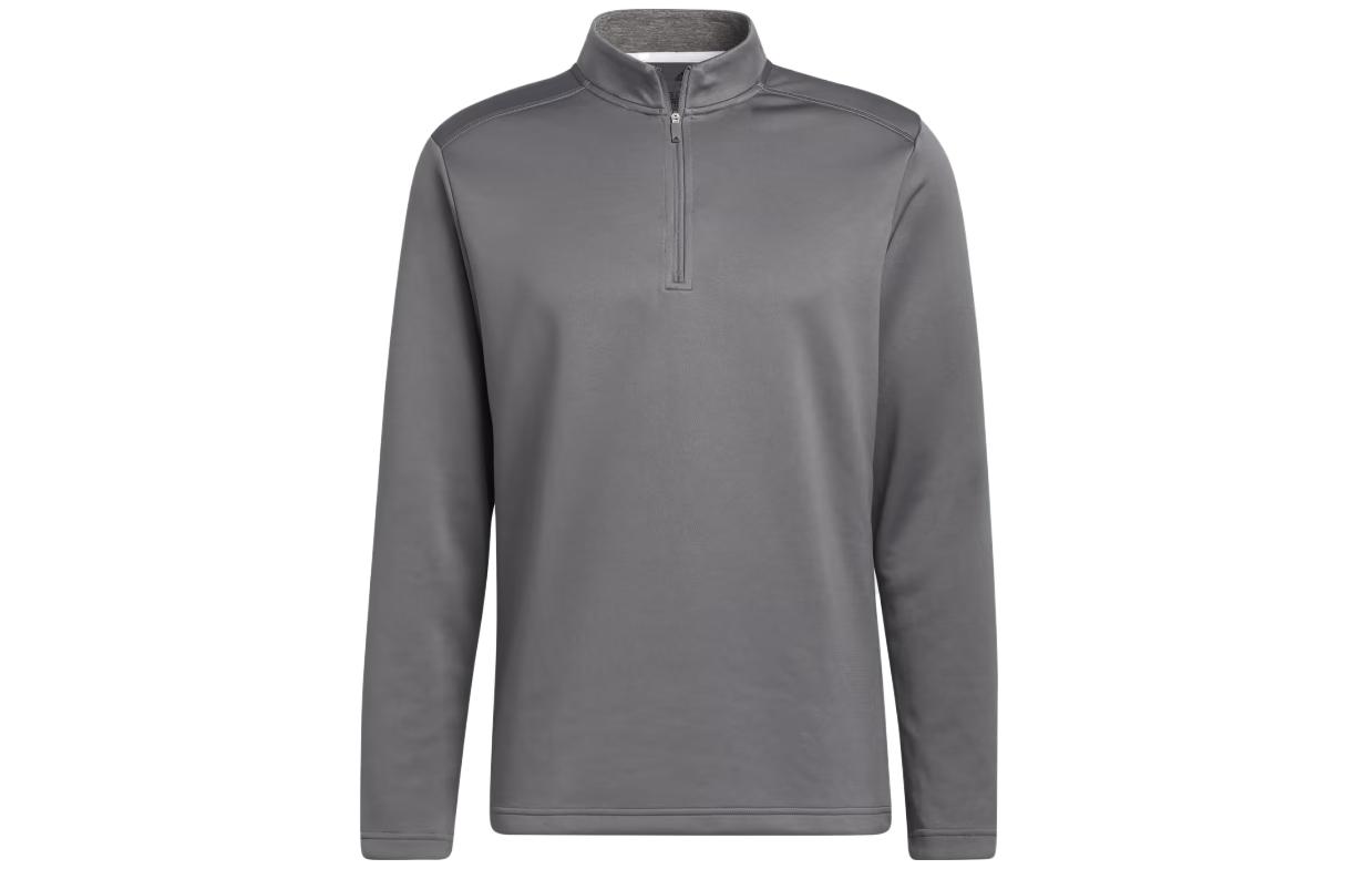 adidas Club Quarter-Zip Sweatshirt High-Collar Pullover - Gray GL0142