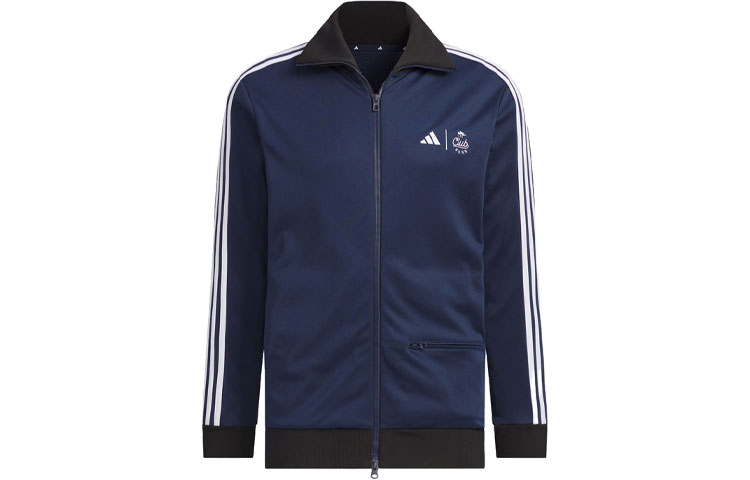 adidas CLUBHAUS Track Jacket Navy 3-Stripes Embroidery Golf Retro Jacket IT6869