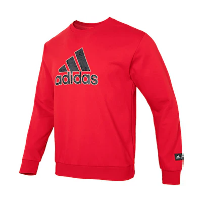 adidas CM GFX Crew Sweatshirt Red - Casual Sportswear HZ3025