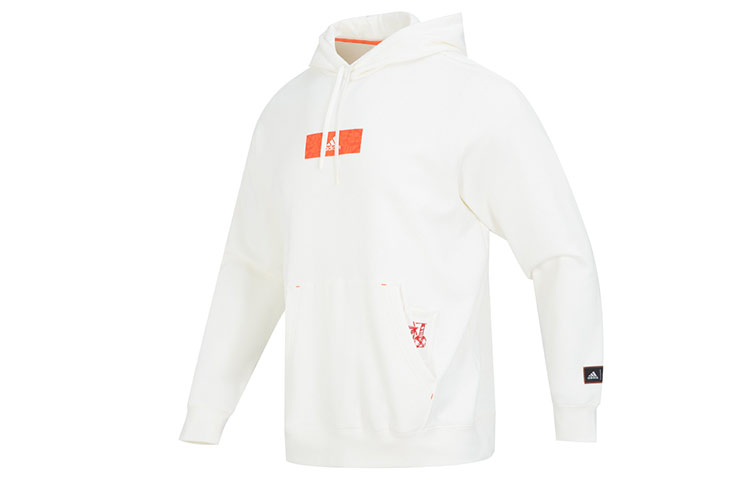 adidas CM GFX Hoodie Casual Pullover Sweatshirt - White HZ3035