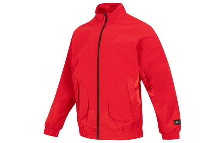 adidas CNY CM Com Windbreaker Jacket Red Casual Stand Collar HZ3039