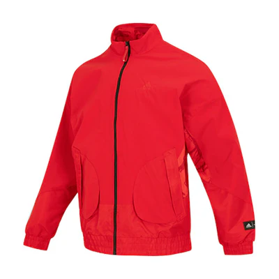 adidas CNY CM Com Windbreaker Jacket Red Casual Stand Collar HZ3039