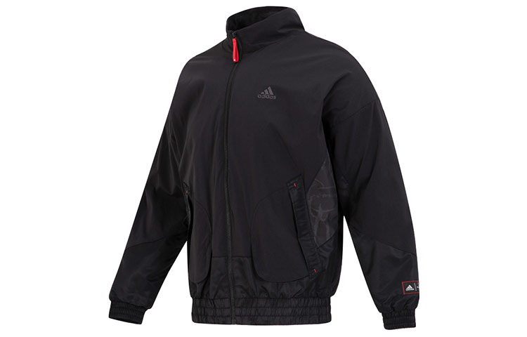 adidas CNY CM Com WV Jacket Solid Logo Athletic Casual Stand Collar Jacket HZ3037