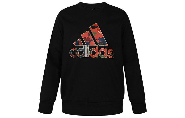 adidas CNY Crew Basketball Pullover Sweatshirt Black GH5008