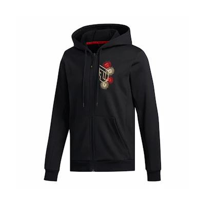 adidas CNY Dame FZ HD Basketball Hoodie Jacket Black FH7701