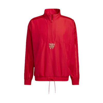 adidas CNY DM PO Basketball Half-Zip Jacket Light Scarlet Red GP0226