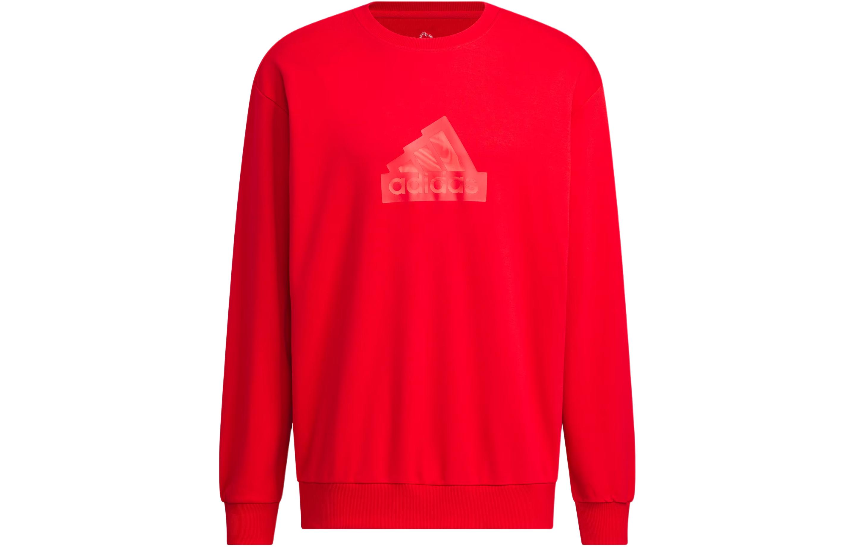 adidas CNY Dragon Logo Embroidered Crewneck Sweatshirt Light Scarlet IT3990
