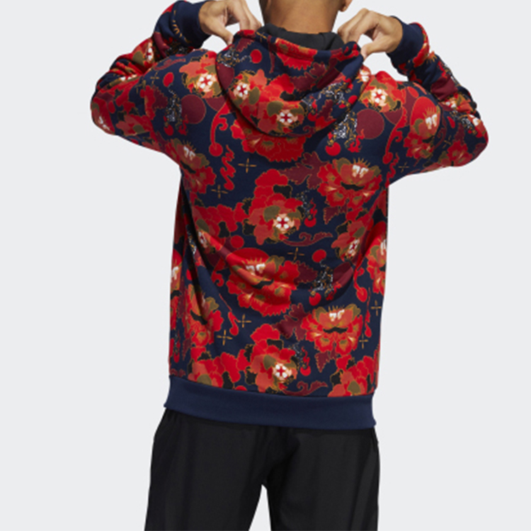 Details for adidas Sudadera Roja Edición Limitada CNY Floral Fleece GG0774