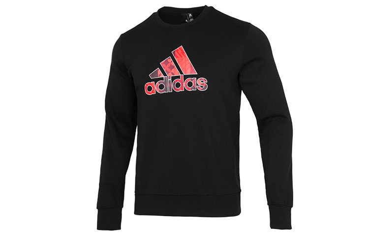 adidas CNY GFX Crew1 Tiger Year Logo Print Pullover Sweatshirt Black - HI3287