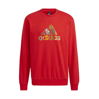 adidas CNY GFX Crew1 Year of the Tiger Red Graphic Sweatshirt Edition HI3289