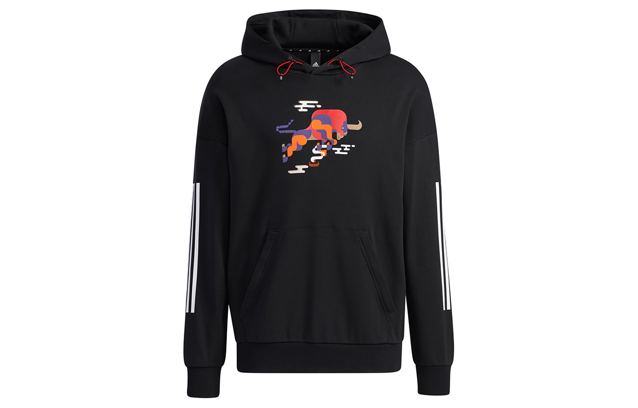 adidas CNY Logo Print Pullover Sweatshirt Black () GP1839