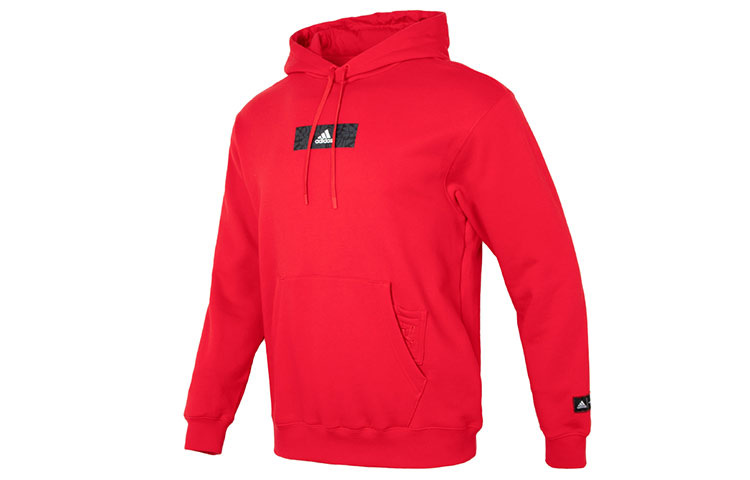 adidas CNY Logo Print Red Drawstring Long-Sleeve Hoodie () HZ3036
