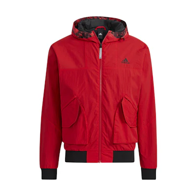 adidas CNY Logo Print Red Hoodie Jacket Edition HC0267