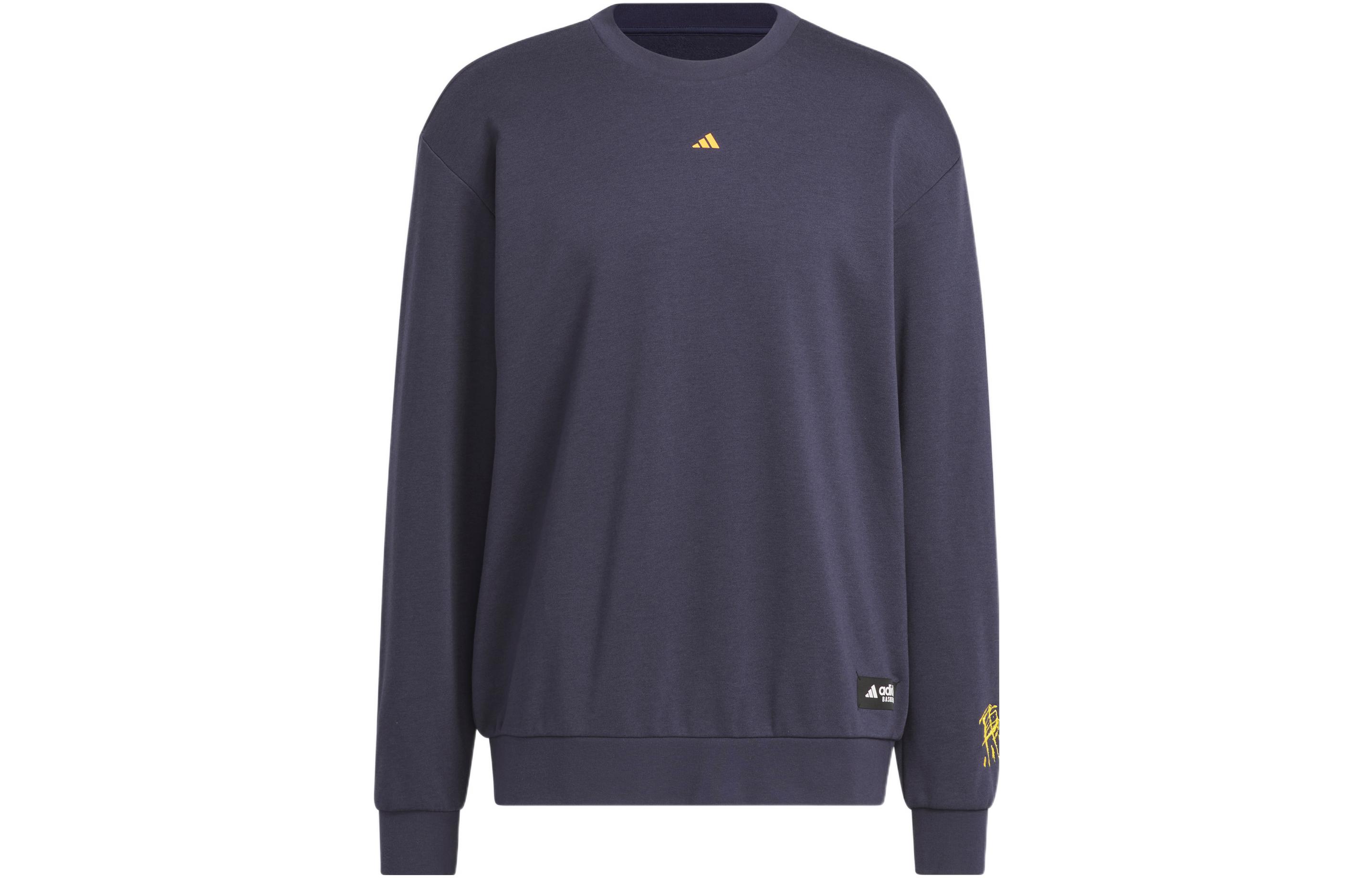 adidas CNY Loose Fit Crewneck Sweatshirt Navy with Embroidered Sleeves IL2397