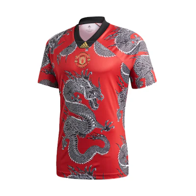 adidas CNY Manchester United Dragon Robe Tee Red FU1323