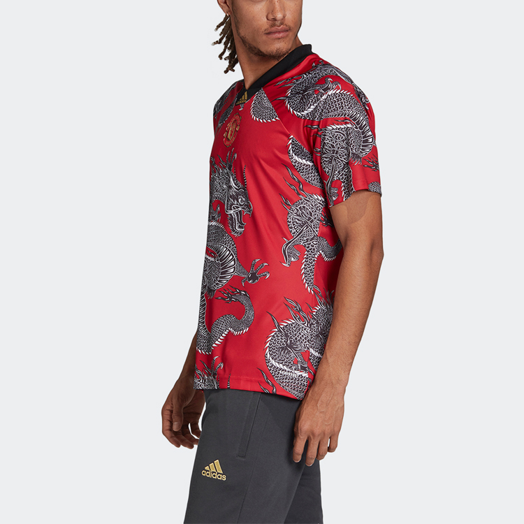 Details for 아디다스 맨유 드래곤 로브 티 레드 (CNY 한정판) FU1323