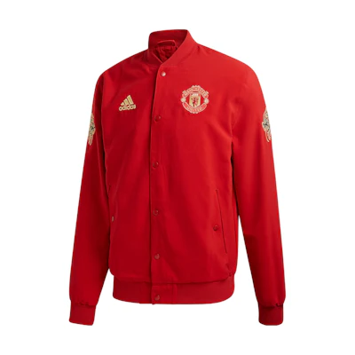 adidas CNY MUFC Jacket Red Chinese New Year Logo Print Outerwear GD4386