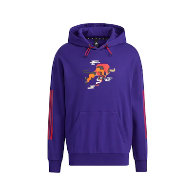 adidas CNY Print Striped Pullover Sweatshirt Collegiate Purple GQ0890