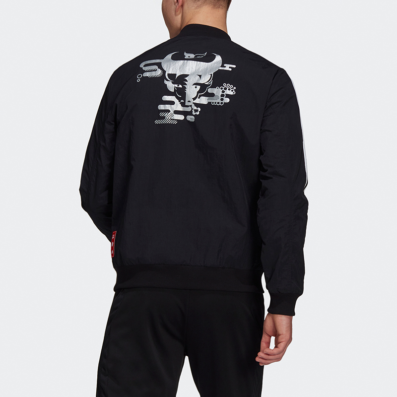 Shop アディダス CNY リアル ボンバージャケット 中国旧正月エディション ブラック GU6958