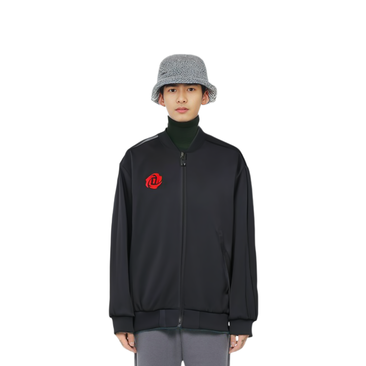 Cheap 아디다스 CNY 로즈 블랙 농구 백 프린트 봄버 재킷 GH4993