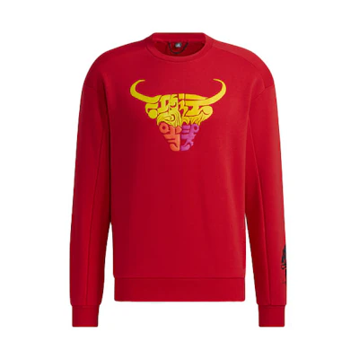 adidas CNY Series Pullover Sweatshirt Light Scarlet Red Casual Wear GN9460
