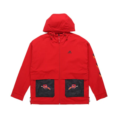 adidas CNY Series Red Hooded Jacket Lunar New Year Edition GP1822