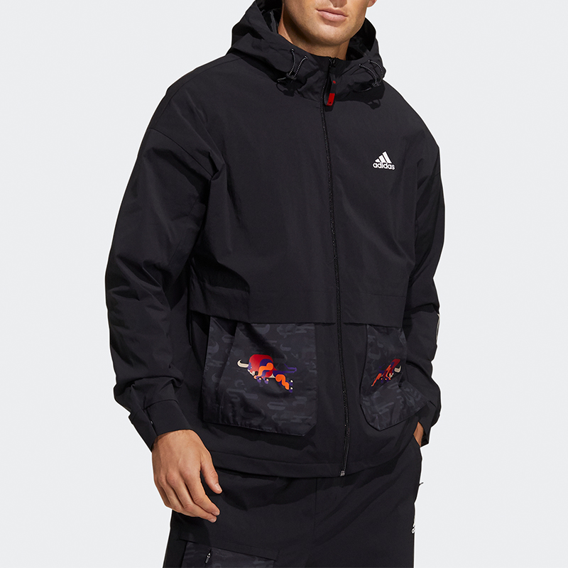 adidas CNY Training Hoodie Jacket Black GP1821 圖 4