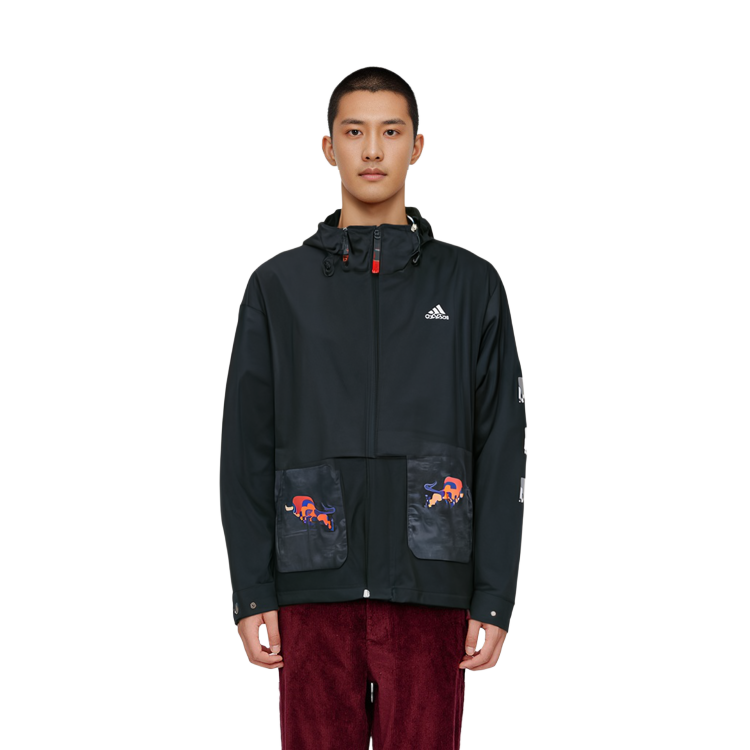 adidas CNY Training Hoodie Jacket Black GP1821 圖 8