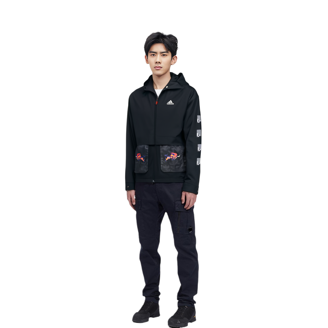 adidas CNY Training Hoodie Jacket Black GP1821 圖 9