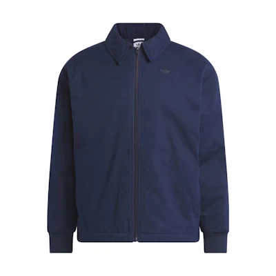 adidas Coach Bomber Jacket Unisex Navy - Solid Logo Loose Fit Long Sleeve Jacket IJ0960