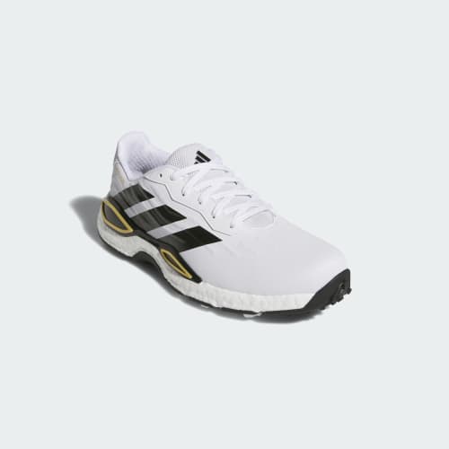 Shop adidas CodeChaos 27 無釘高爾夫鞋 白/黑/金属金 KI5734
