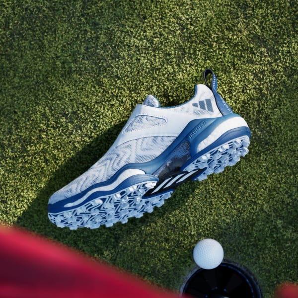 Sizing adidas Codechaos Boa 25 Golf Tanpa Paku Putih/Dusky Petrol/Besi Metalik HQ0037