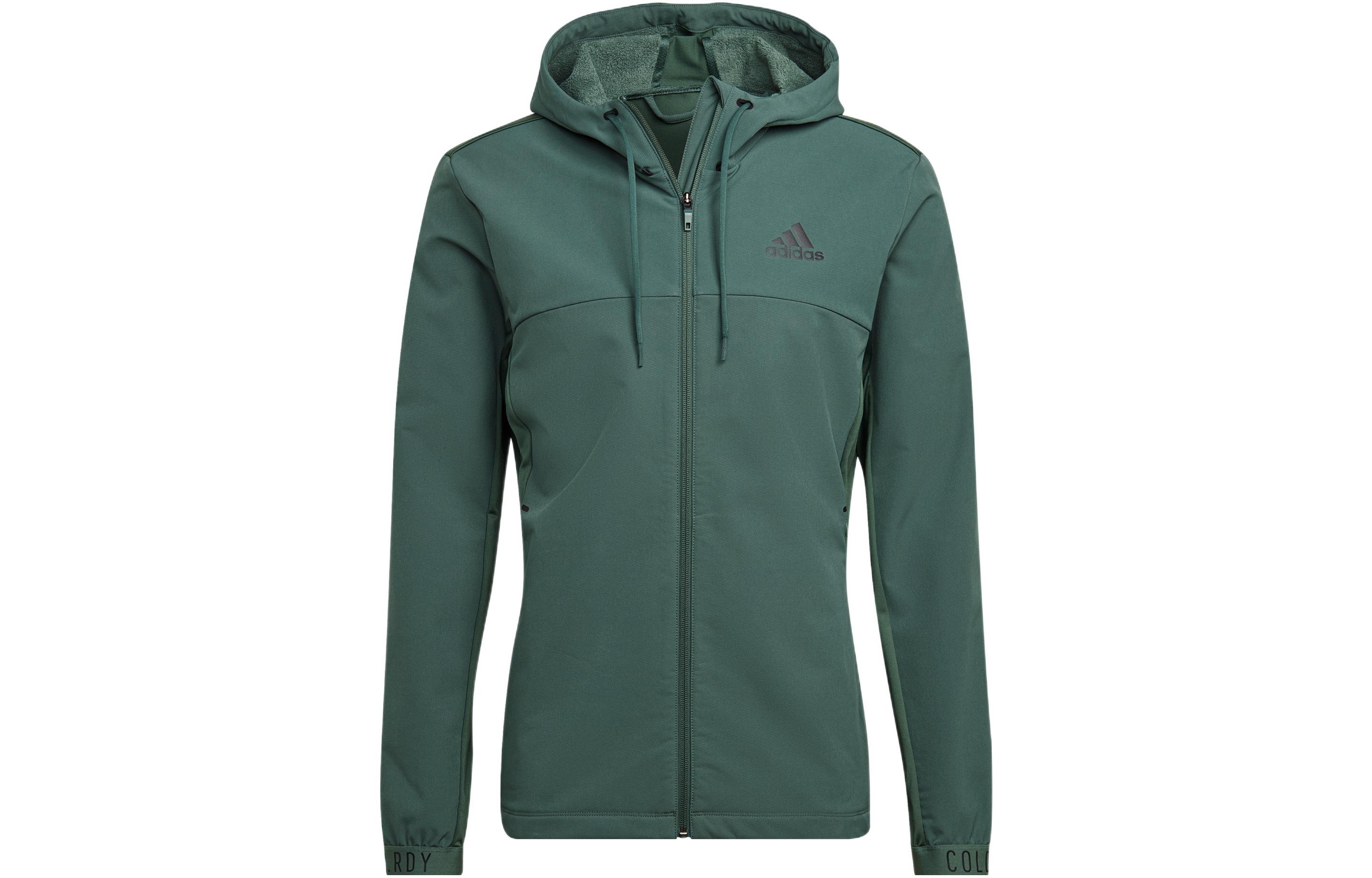 adidas Cold Rdy Embroidered Logo Green Full-Zip Hoodie Jacket HN2885